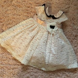 Ivory pink toddler dress